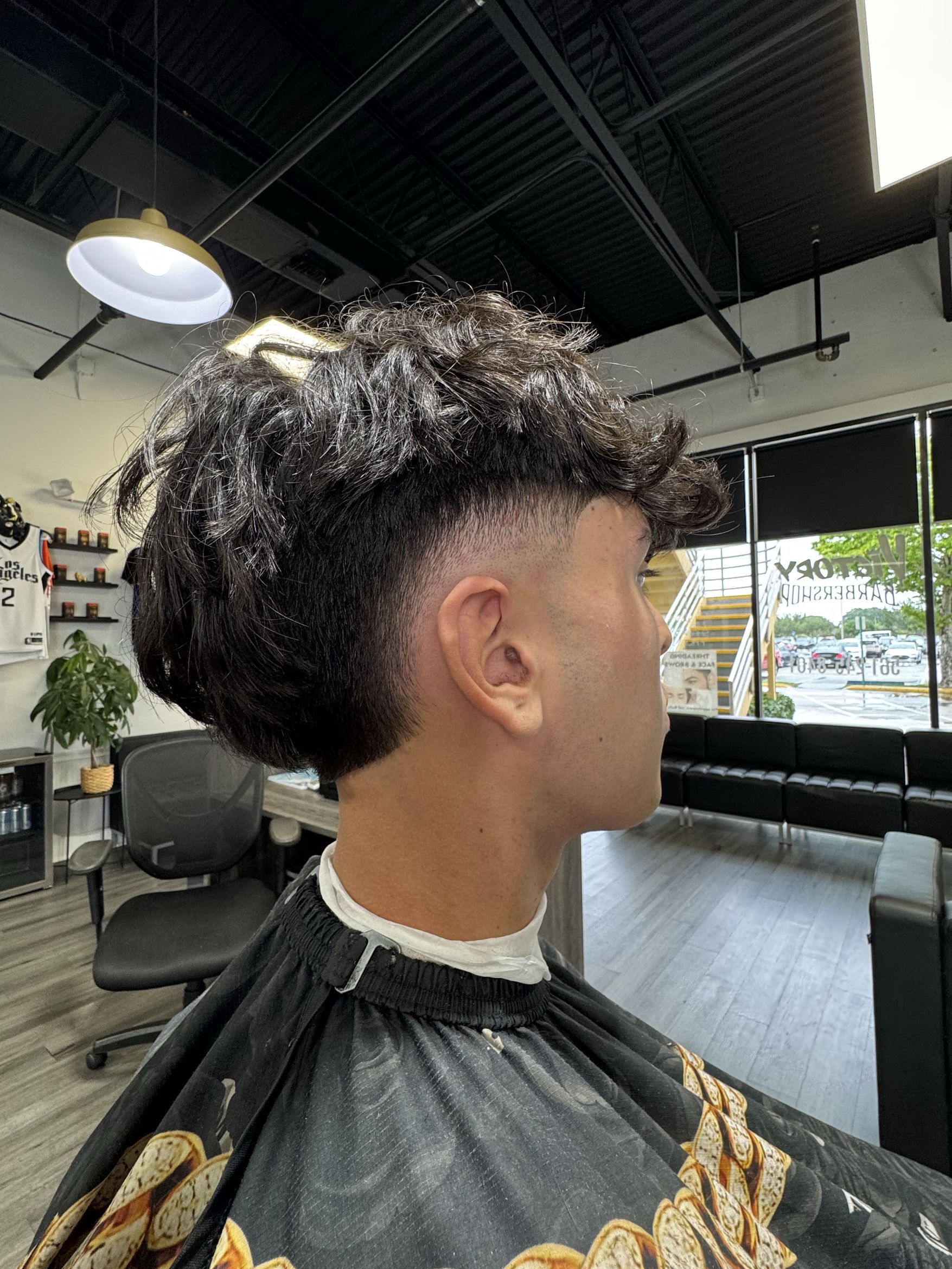 Sharp cut and lineup by Vince at Victory Barbershop in Boca Raton